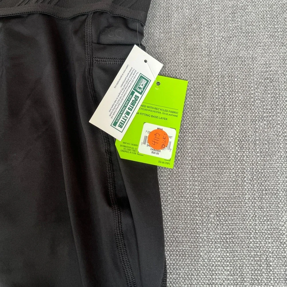 DSG Compression Shorts Mens 2XL Black Performance Stretch Tight Fit Base Layer